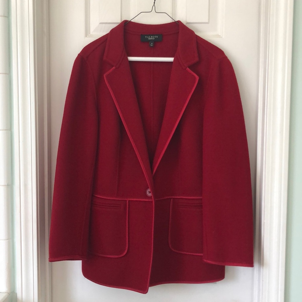 Bright red blazer EUC